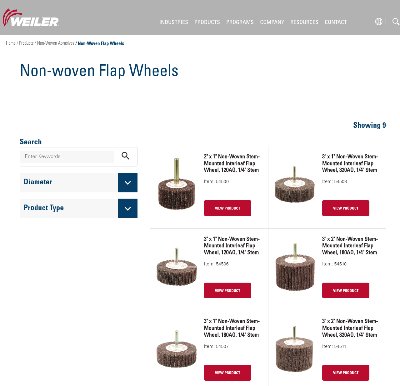 Weiler 30745 1" X 1" X 60AO Wolverine Coated Abrasive Flap Wheel, 1/4 - View #4