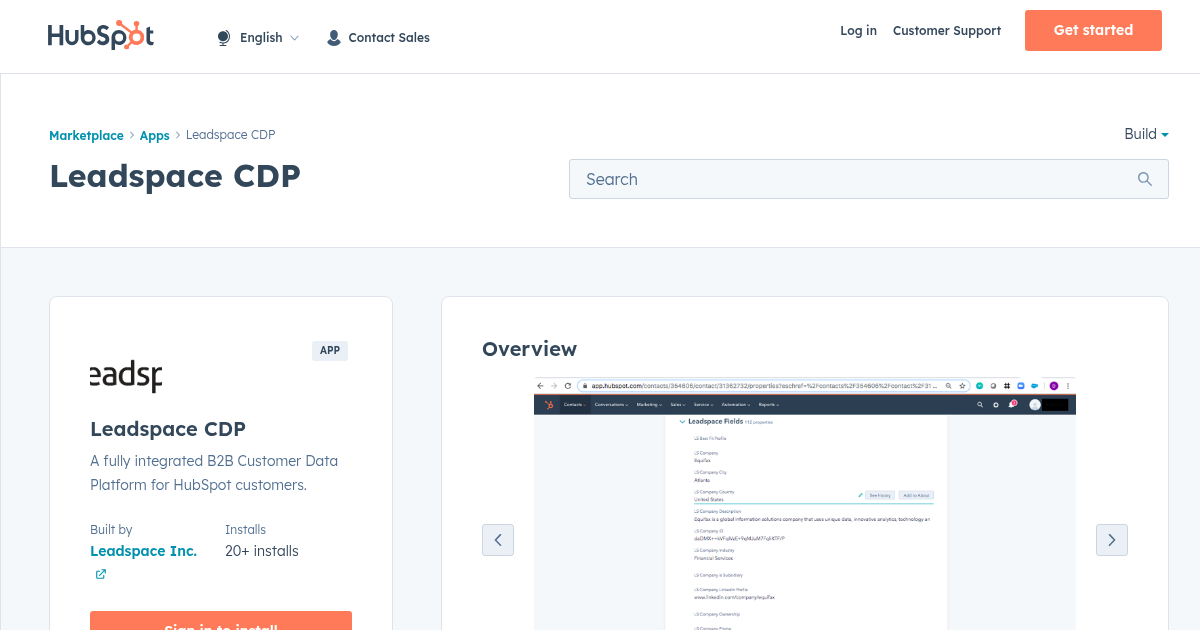 Leadspace CDP - Sales Intelligence App for HubSpot | Leadspace Inc.