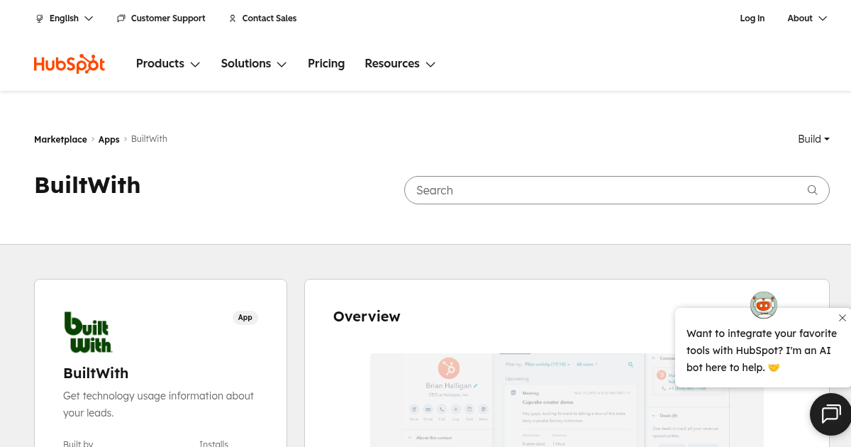 BuiltWith - Lead Scoring and Routing App for HubSpot | BuiltWith Pty Ltd