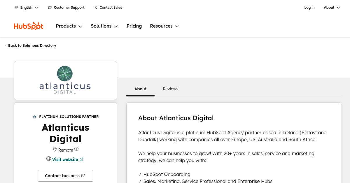 Atlanticus Digital Agency Services & Qualifications | HubSpot