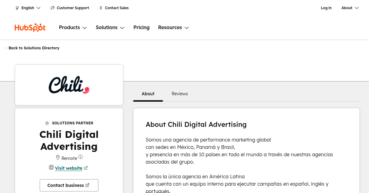Servicios y calificaciones de la agencia Chili Digital Advertising ...