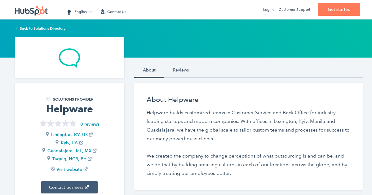 Helpware Agency Services & Qualifications | HubSpot