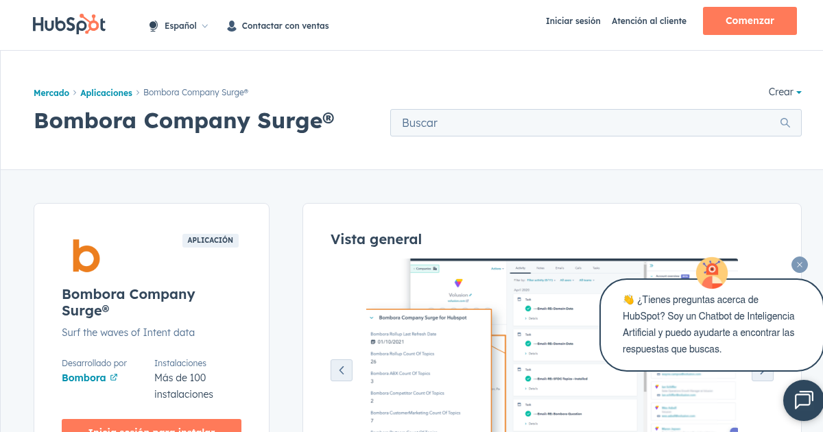Bombora Company Surge® - Aplicaciones de Marketing basado en cuentas