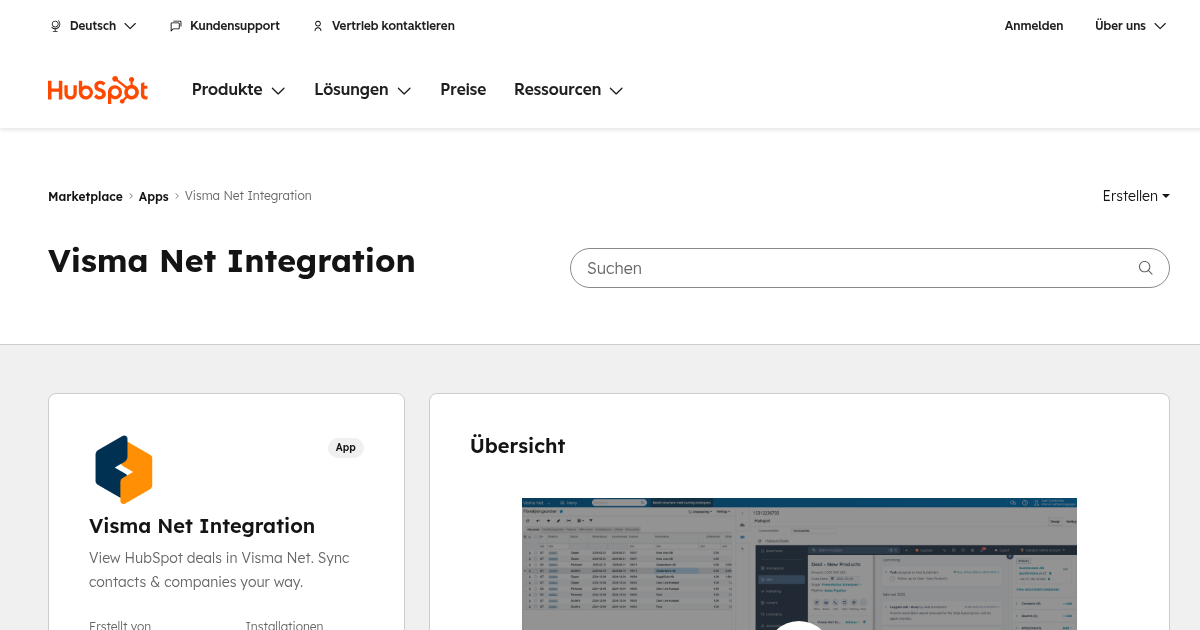 Visma Net Integration – App für HubSpot | Confect AB