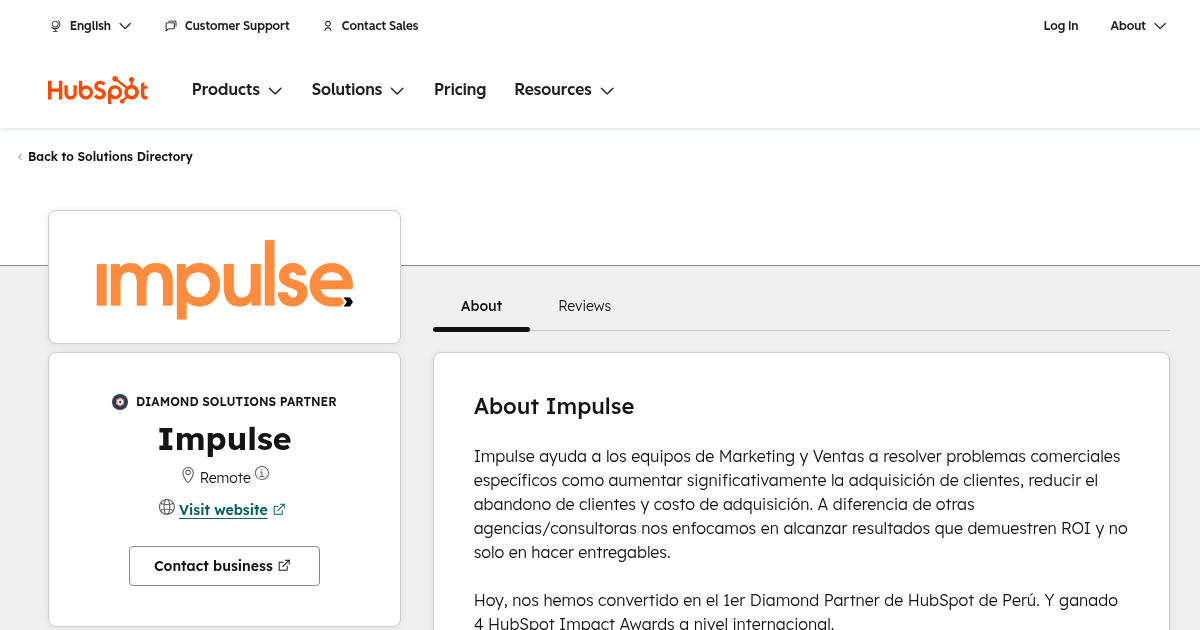 Impulse Agency Services & Qualifications | HubSpot