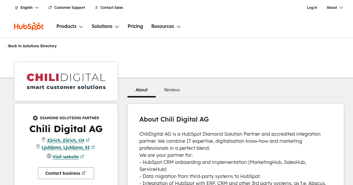 Chili Digital AG Agency Services & Qualifications | HubSpot
