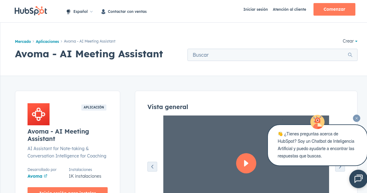 Avoma - AI Meeting Assistant - Aplicaciones de Capacitación de ventas