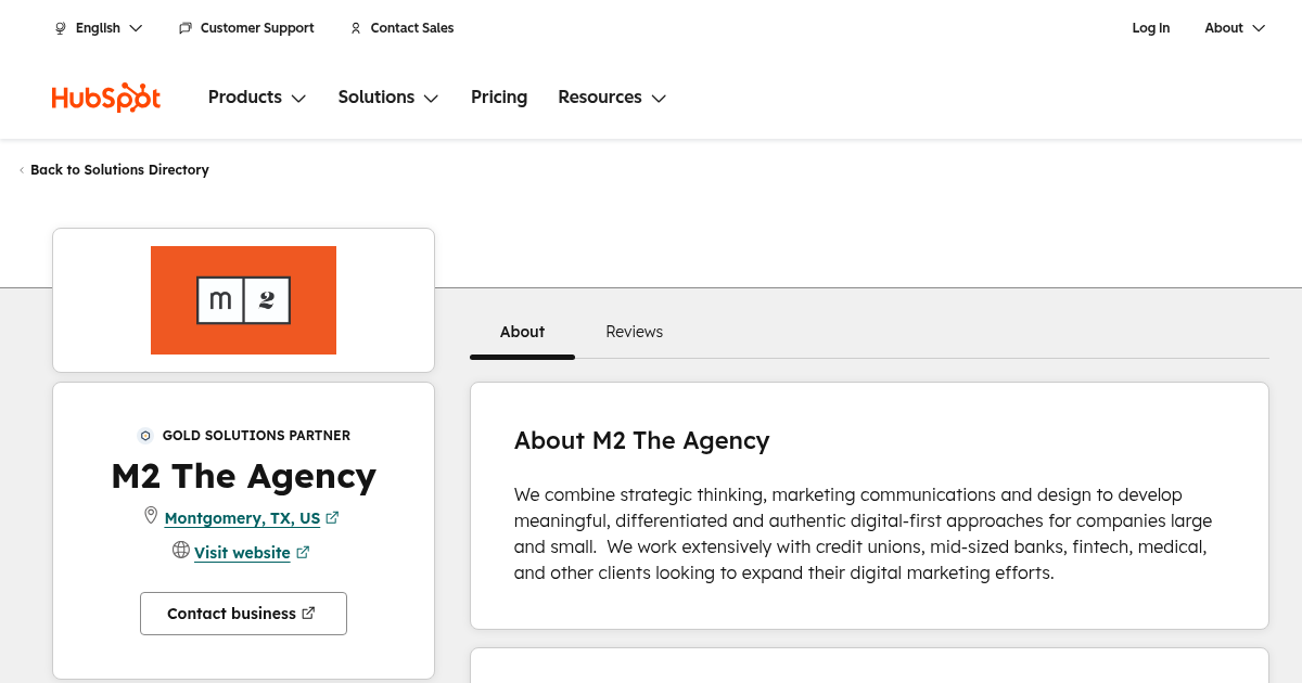 M2 The Agency Agency Services & Qualifications | HubSpot