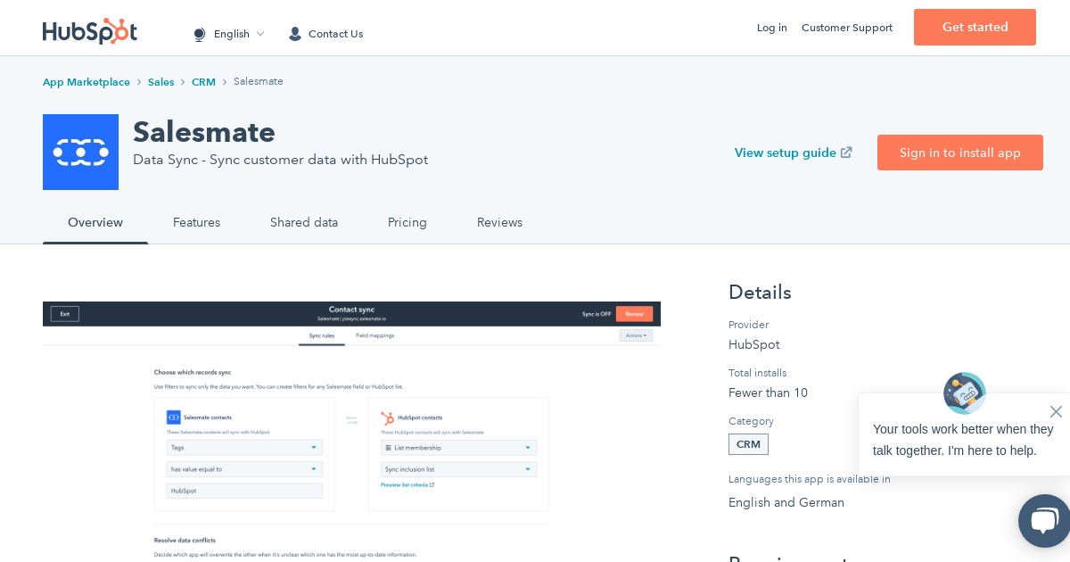 Salesmate HubSpot Integration | Connect Them Today