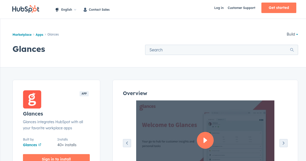 Glances - Connector App for HubSpot | Glances