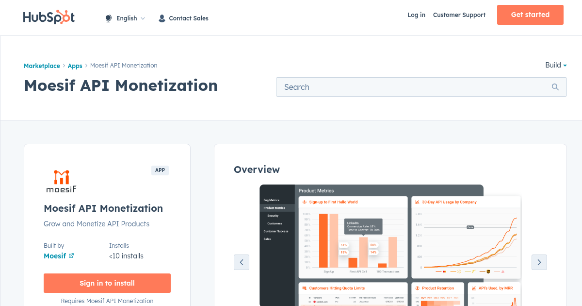 Moesif API Monetization - Marketing Analytics App for HubSpot | Moesif