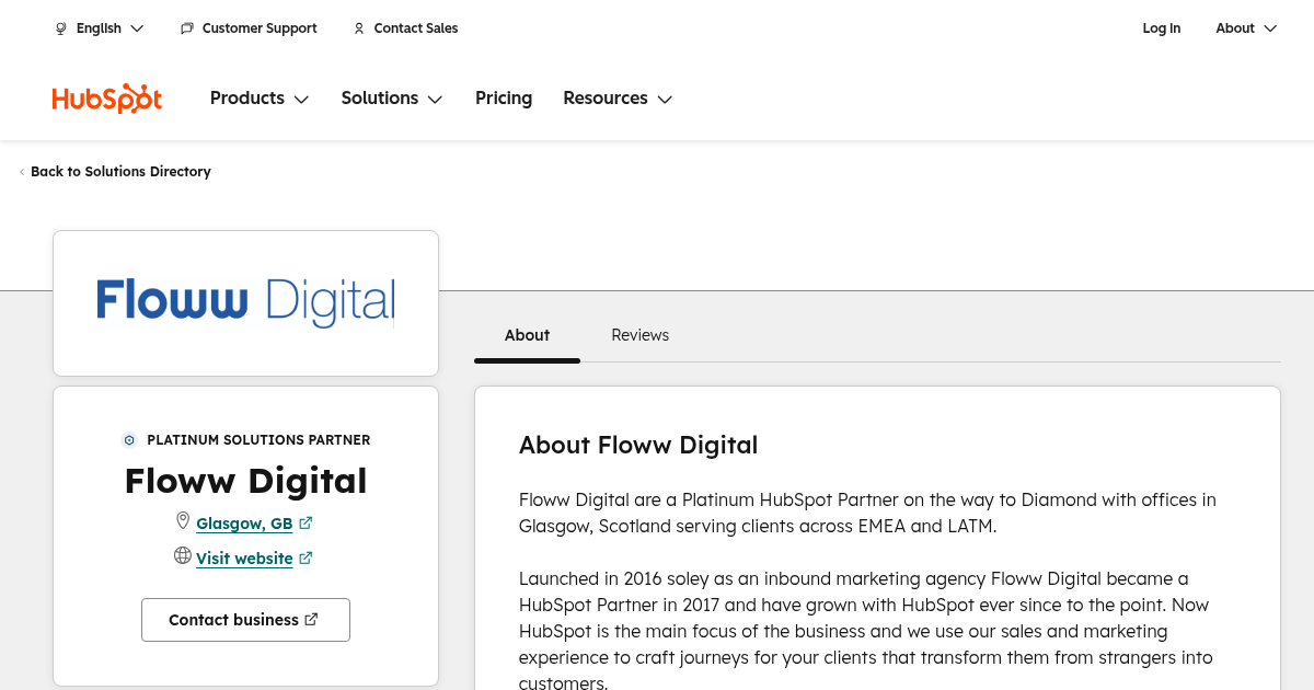 Floww Digital Agency Services & Qualifications | HubSpot