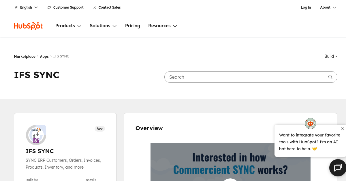 IFS SYNC - ERP and Connector App for HubSpot | Commercient