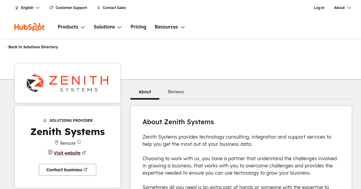 Zenith Systems Agency Services & Qualifications | HubSpot