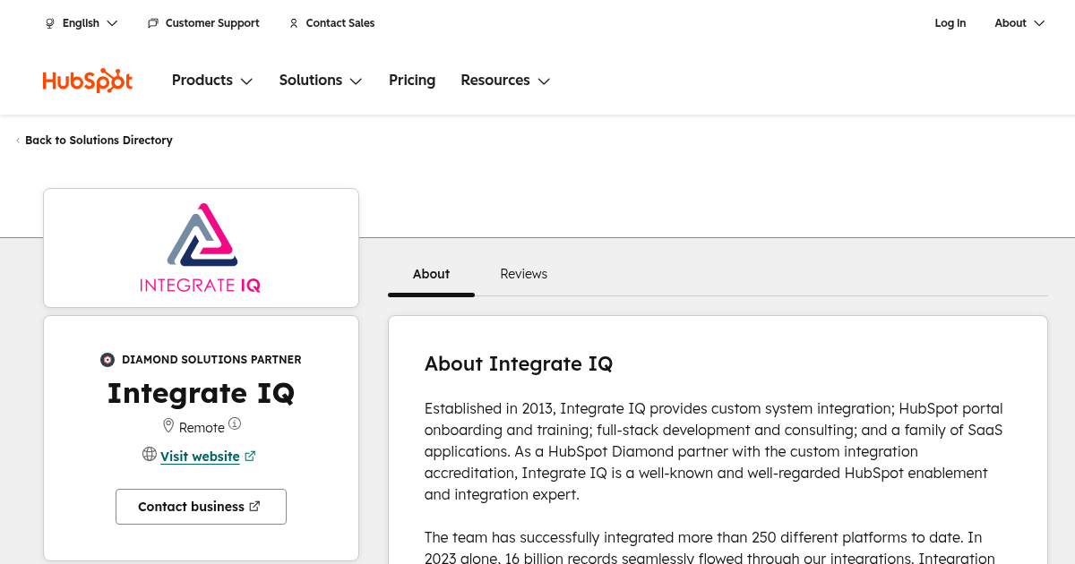 Integrate IQ Agency Services & Qualifications | HubSpot