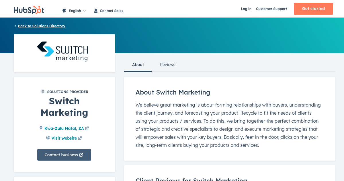 Switch Marketing Agency Services & Qualifications | HubSpot