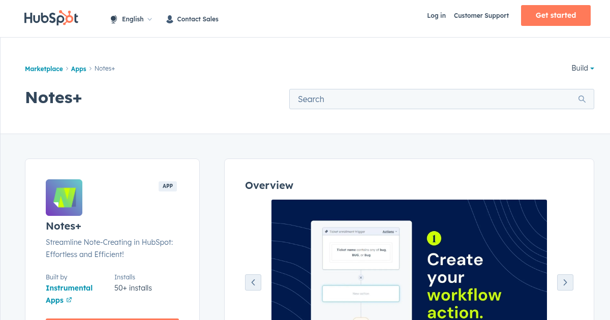 Notes+ - Workflow Automation App for HubSpot | Instrumental Apps