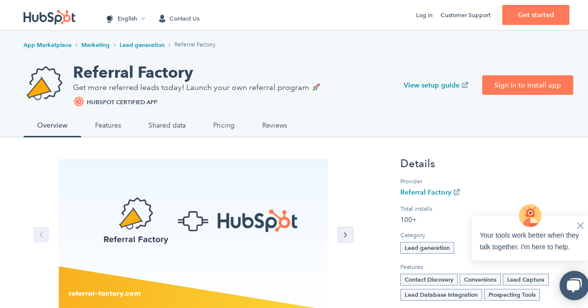 Referral Factory HubSpot Integration Connect Them Today