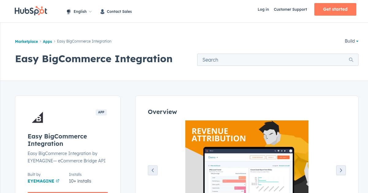 Easy BigCommerce Integration - E-Commerce App for HubSpot | EYEMAGINE