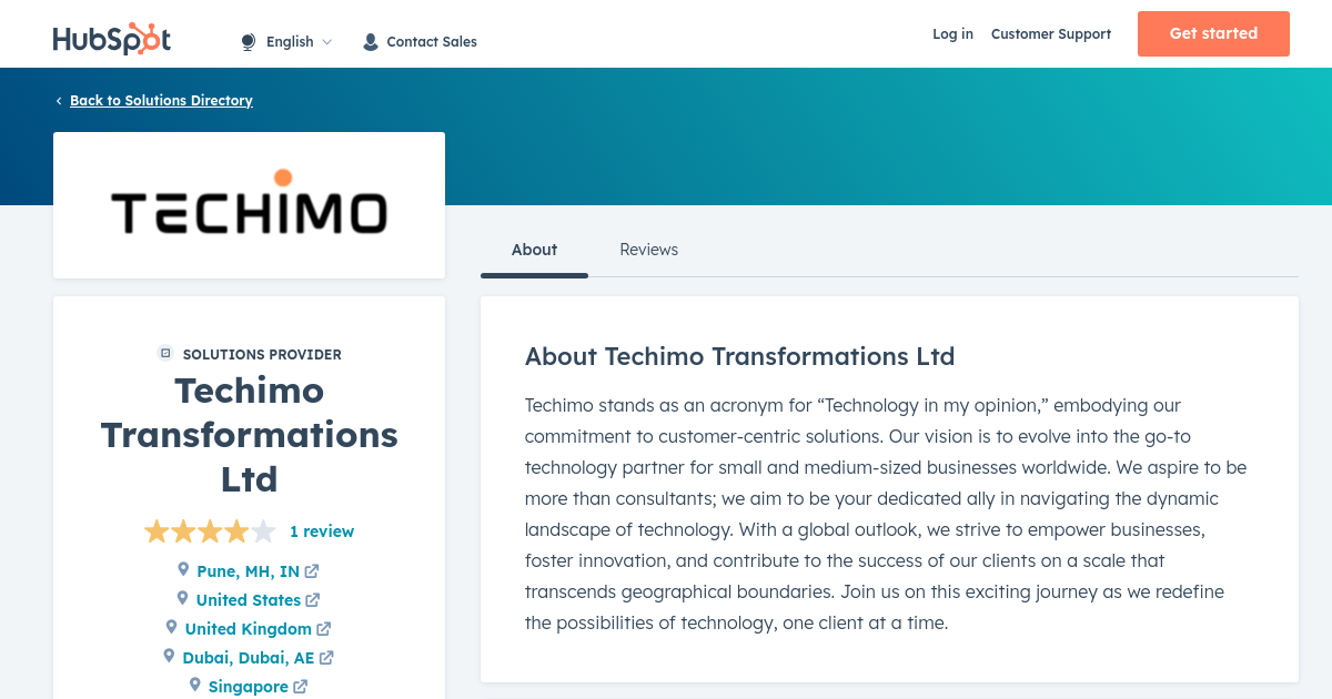 Techimo Transformations Ltd Agency Services & Qualifications | HubSpot