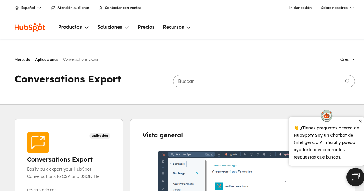 Conversations Export & Analytics - Aplicaciones para HubSpot ...