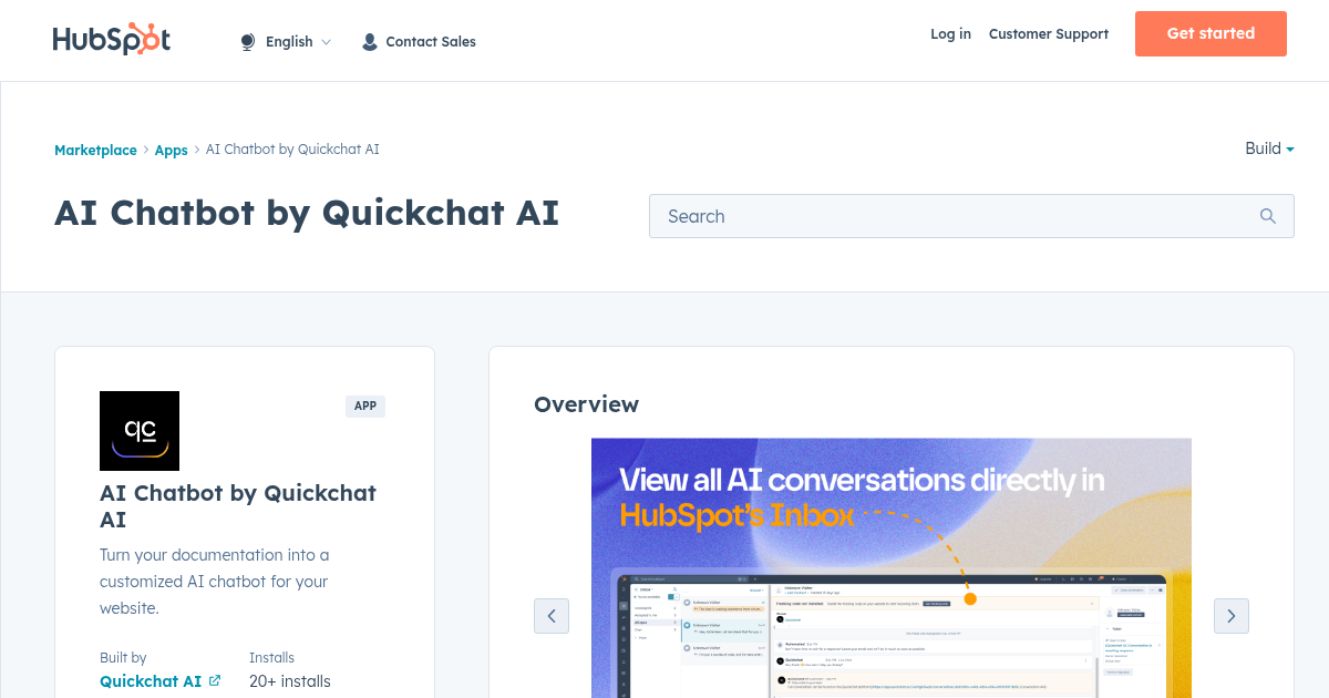 AI Chatbot by Quickchat AI - Live Chat App for HubSpot | Quickchat AI