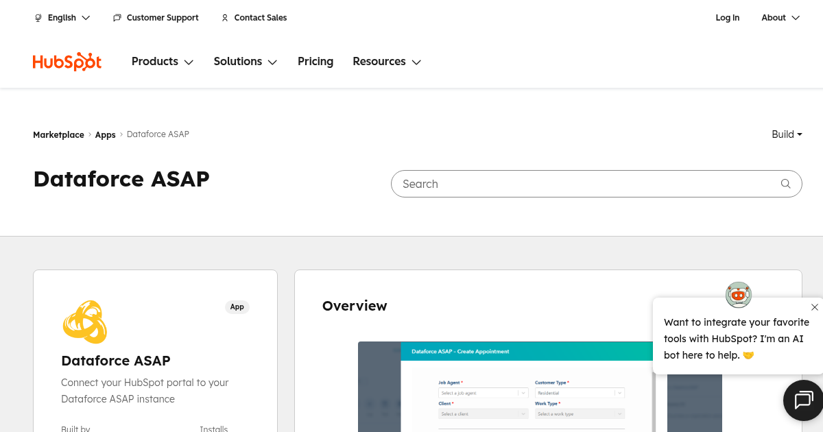Dataforce ASAP - App for HubSpot | Dataforce Services