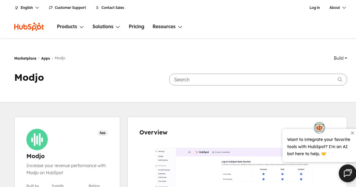 Modjo Icon Modjo - Sales Enablement App for HubSpot | Modjo