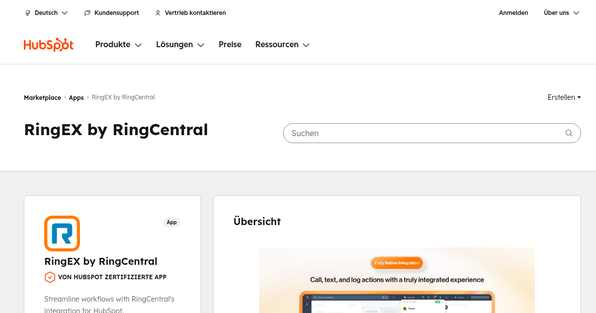 RingEX by RingCentral – App für HubSpot | RingCentral