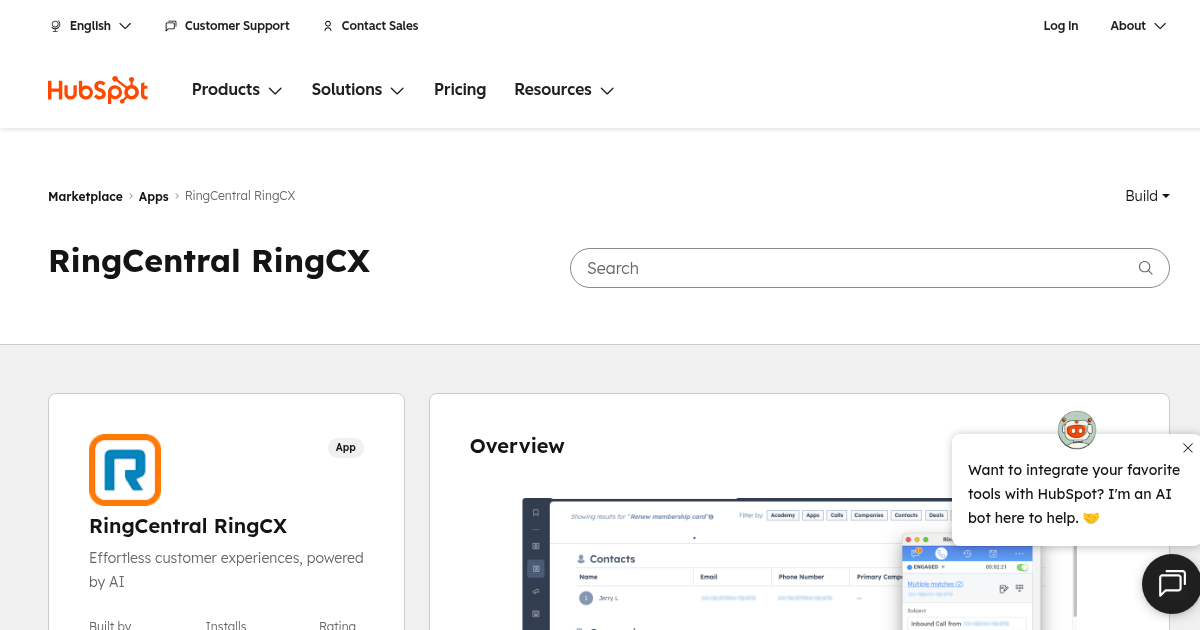 RingCentral RingCX - Calling App for HubSpot | RingCentral